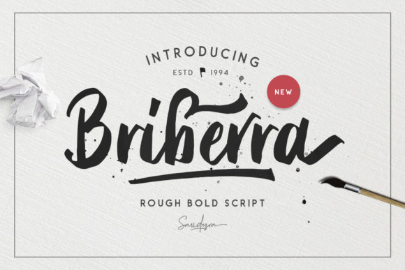Briberra Script Font for Bold Web Design