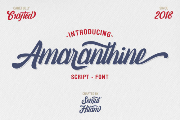 Designing with Amaranthine Script Typeface